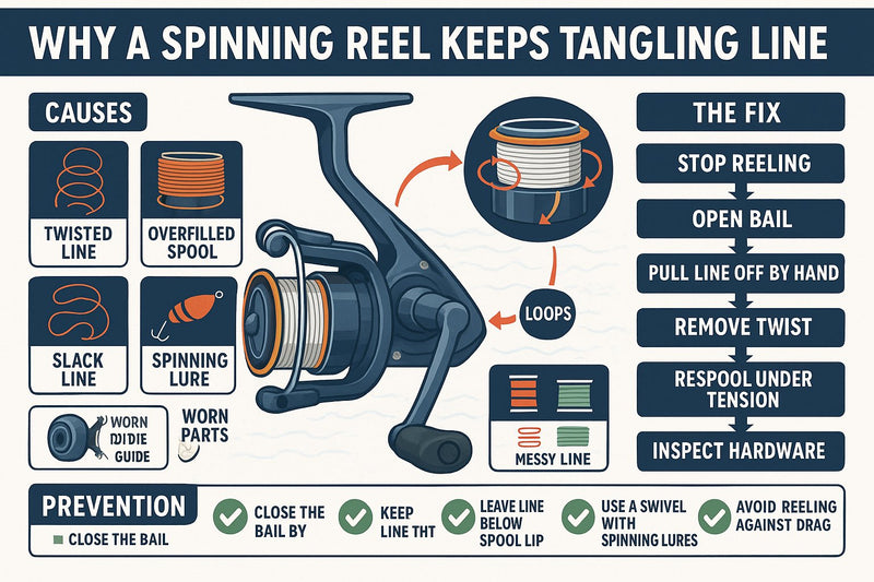 Why Your Spinning Reel Keeps Tangling Line (And How to Fix It)