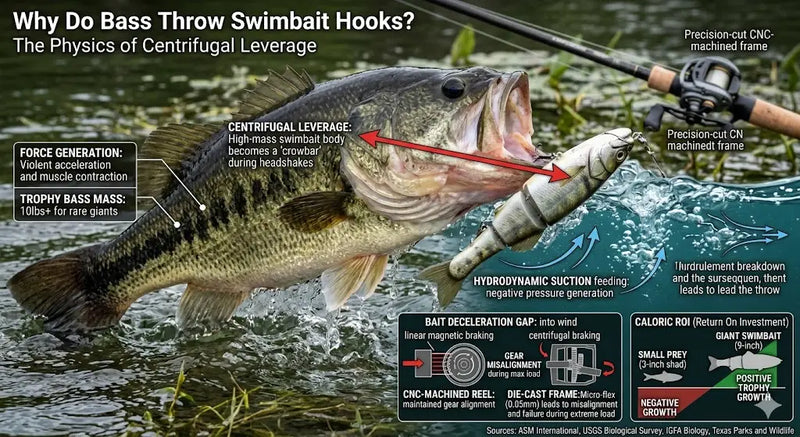 Why Bass Throw Swimbait Hooks: The Physics of Leverage and Momentum
