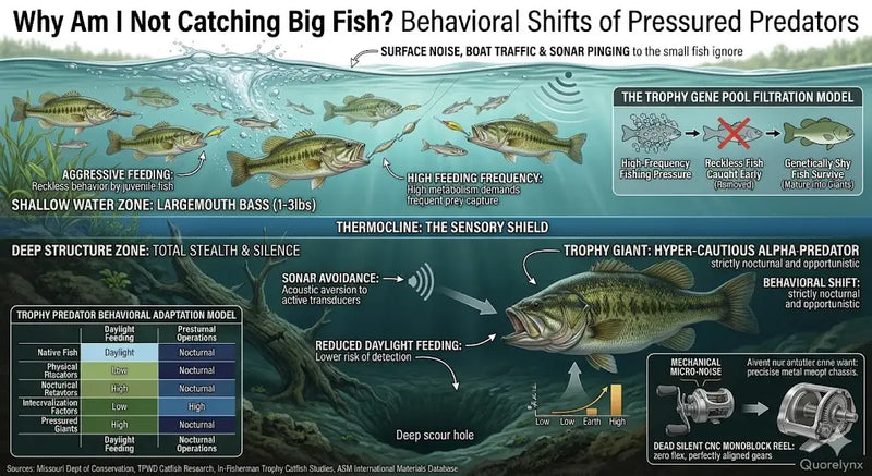 Why Am I Not Catching Big Fish? Behavioral Shifts of Pressured Predators