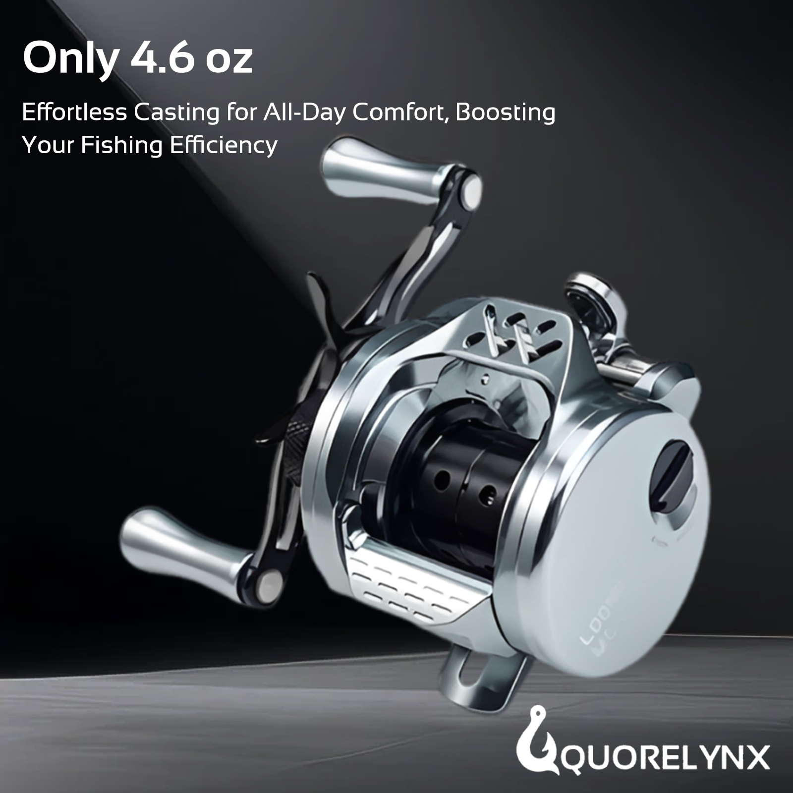 Ultralight Gunmetal Gray Conventional Reel for Precision Fishing