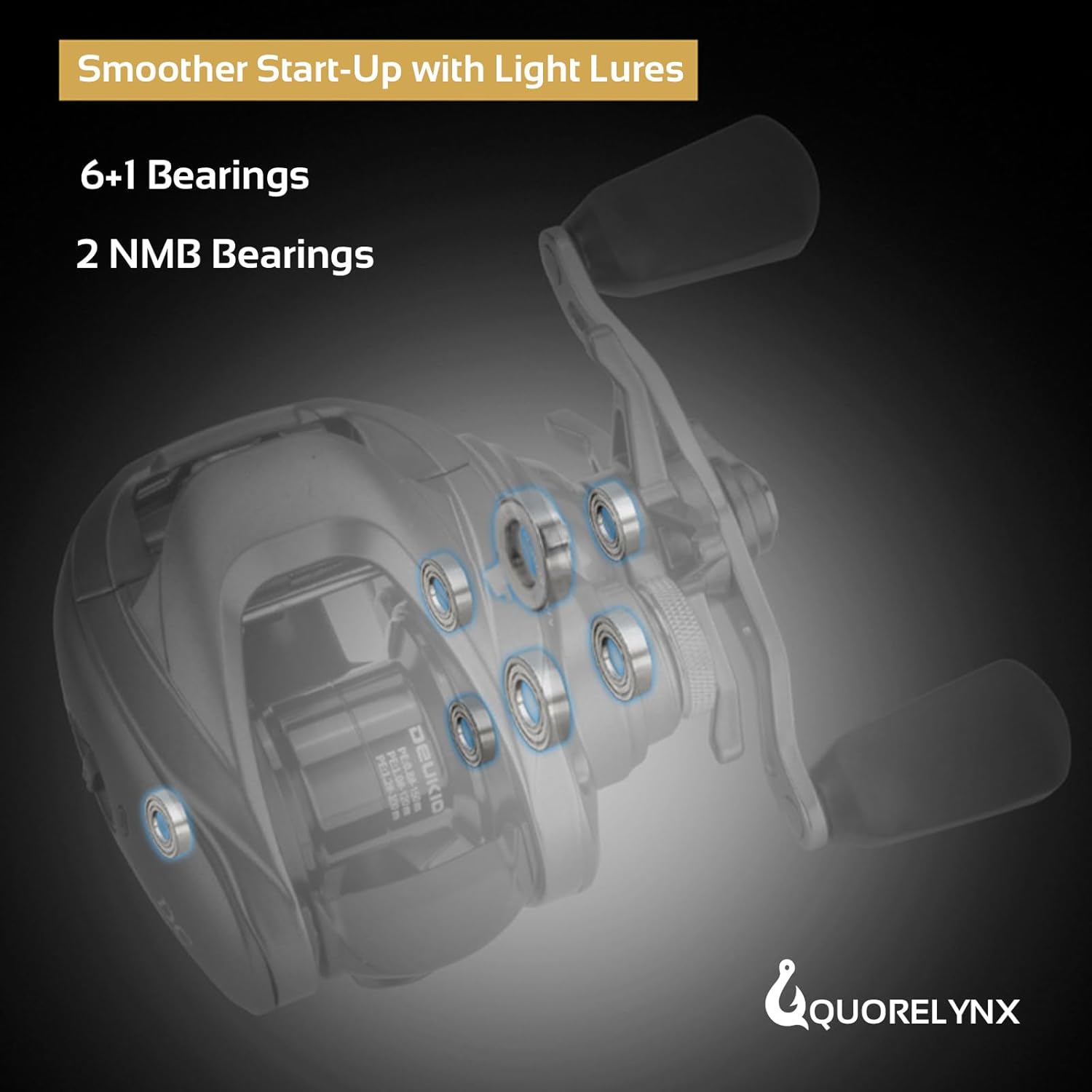 baitcasting reel for light lures DC Electronic Brake Baitcaster Reel